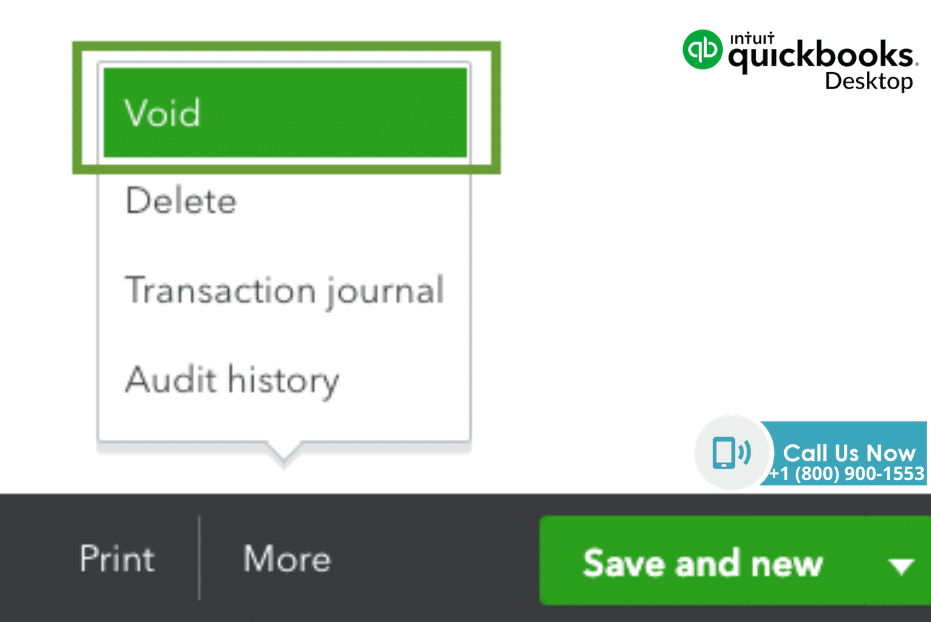 delete any transaction in quickbooks.