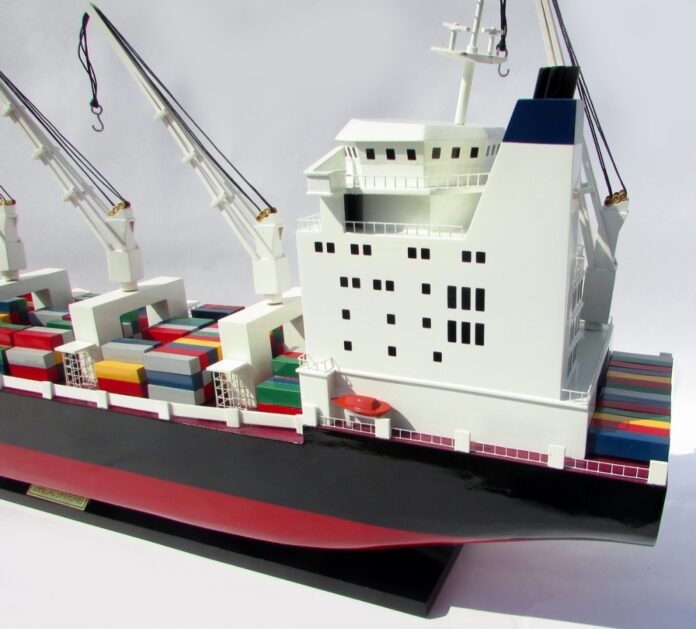 cargo crane in a ship