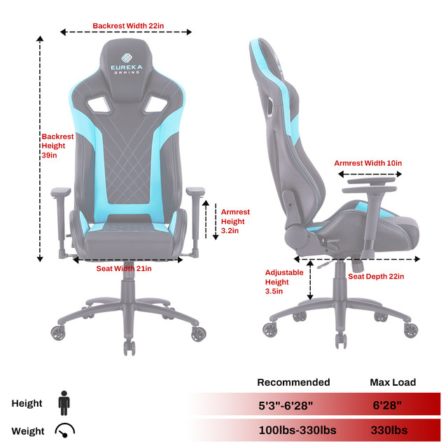 How A Dedicated GX5 Gaming Chair Can Improve Your Gaming Experience 1 GAMING CHAIR GX5 BLUE Dimensions GAMING CHAIR Scene Carousel 5 17699