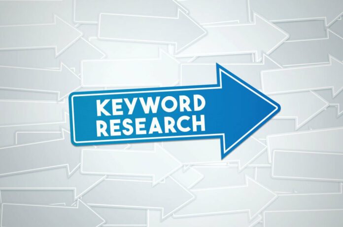 Keyword Research Text Concept On Blue Directional Sign Finding Relevant Keywords for Your Website